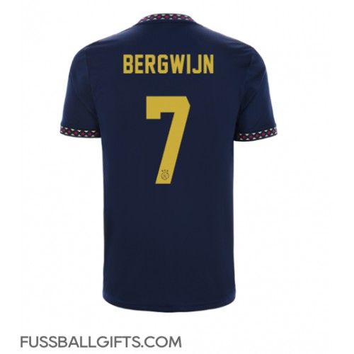 Ajax Steven Bergwijn #7 Fußballbekleidung Auswärtstrikot 2022-23 Kurzarm